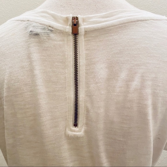 Express White Tee with Black Lace & Illusion Mesh - Picture 9 of 11